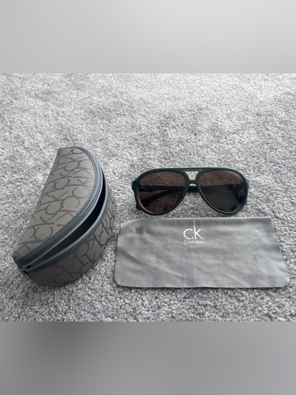 Calvin Klein Aviator Sunglasses - Includes Case & Cloth